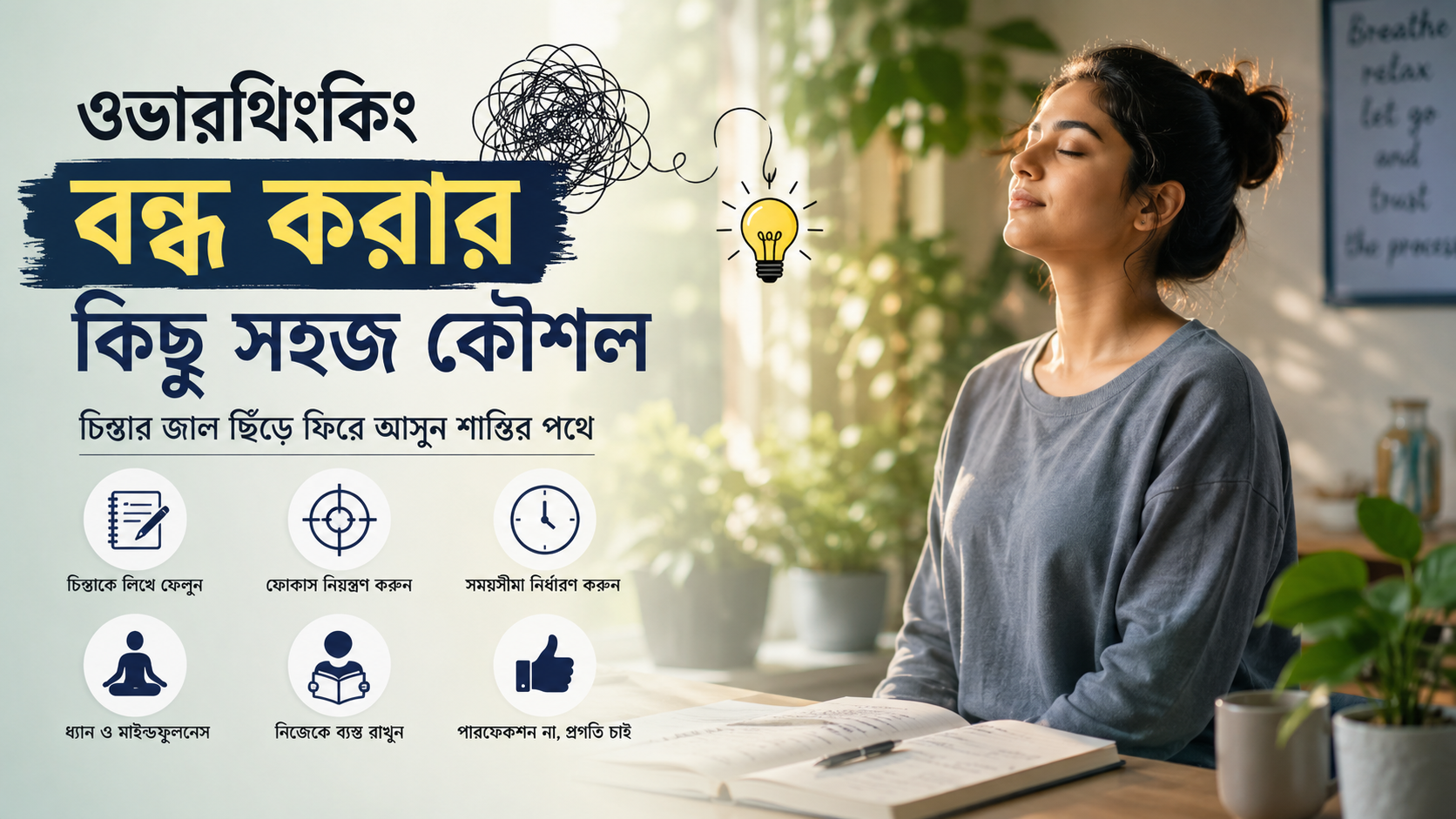 ওভারথিংকিং বন্ধ করার কিছু সহজ কৌশল