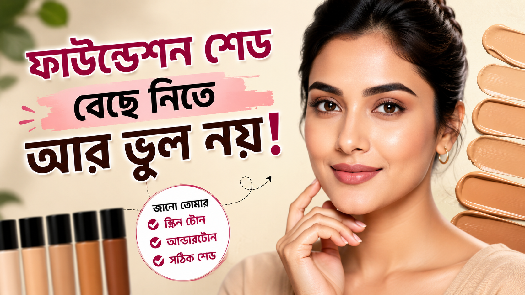 ফাউন্ডেশন শেড বেছে নিতে আর ভুল নয়!